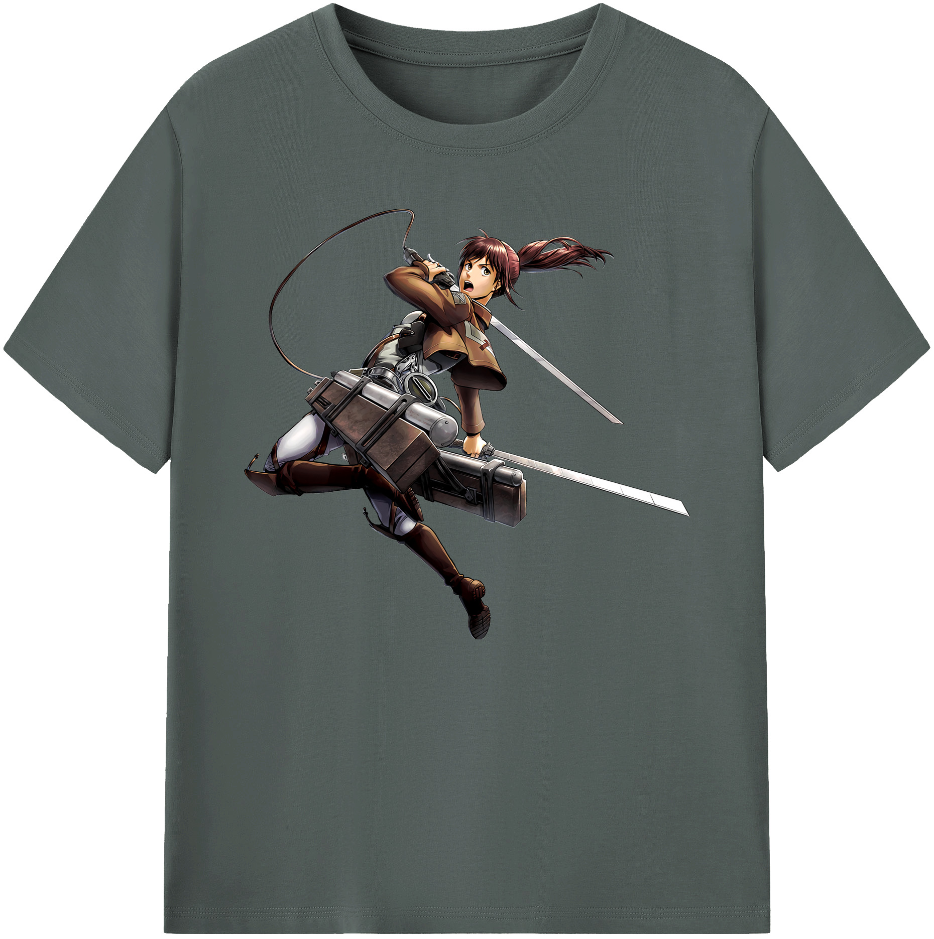 （画像用） 進撃の巨人 サシャ·ブラウス Attack on Titan Sasha Blaus 綿100％ メンズ半袖Tシャツ｜肌触りやわらか＆通気性